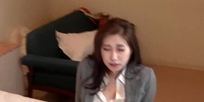 Pretty Asian girl is pleasing a very lucky guy in homemade scene