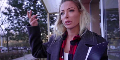 Blonde cougar Isabelle Deltore handles a big cock in POV scene