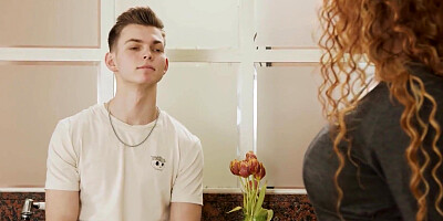 SHAME4K. Dude licked and fucked curly-haired mature Tanya Foxxx in the kitchen