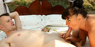 Sexy gardener Sam Bourne fucks his boss with his big cock