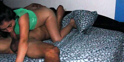 Stepmom and stepson caught on camera fucking hot in a cheap hotel bed
