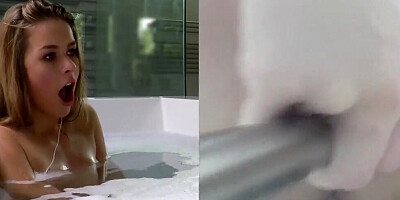 Sexual intercourse of the horny couple already started in the bathroom