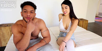 Latino Stud Arturo Fucks Mina Moon and Gets his Beefy round Ass Eaten for the first Time Ever!