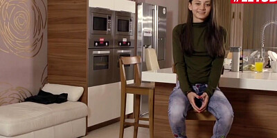 Brunette cooze takes a massive black pecker deep in her ass