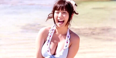 Four Japanese girls are fucking with a lucky stranger on the beach