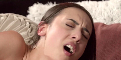 Brunette wants cum on ass after amazing fucking on cam