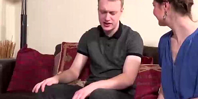 MILF Step Aunt Catches her Step Nephew Jacking Off