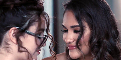 ADULT TIME - Cute Lesbian Teens Leana Lovings & Gizelle Blanco Ditch Prom To Fuck Instead!