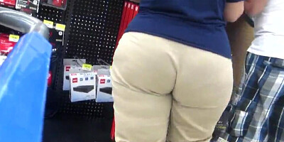 Kinky voyeur is stalking that woman and filming her massive ass