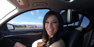 Bubble Butt MILF Swallows Cock in Public POV