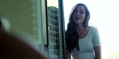 Blonde MILF is cheating her husband with a handsome long-haired stallion