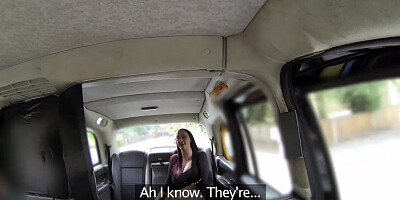 Fake Taxi Secretary looking lady with huge tits and wet pussy