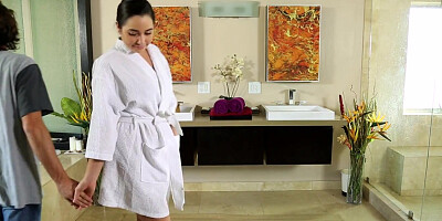 NURUMASSAGE Karlee Grey Pleases Her Stepson With Her Big Tits