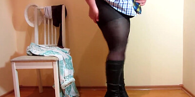 Bbw milf with big tits disguised and masturbates