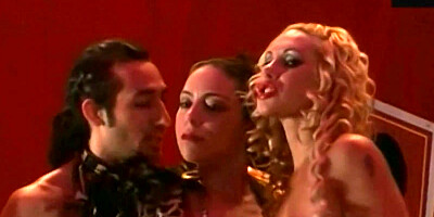 Slutty chicks are being gangbanged at this crazy sex party