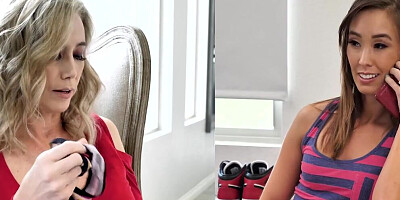 Three bisexual MILFs and one dude are having a steamy 4some