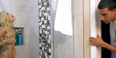 Caught Fapping - my Step-Bro Walked in on me in the Shower!