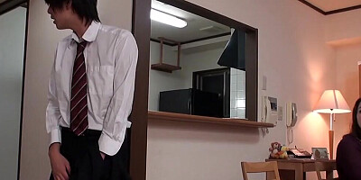 Passionate Asian MILF is spreading legs for stepson's hard cock