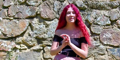 Amazing outdoor fun with sexy teen Crow Sniff and her friend