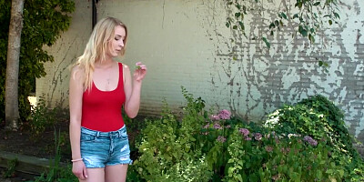 Foreign College Student Rides Grandpas Cock Sucks it Good and gets her Puss