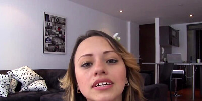 Lesbians from Spain with small boobies fuck each other on camera
