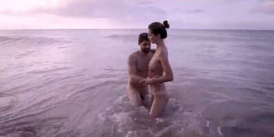 Female turns young man on and entices him into handjob