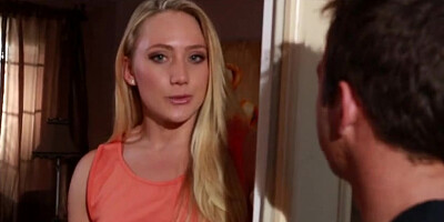 Nasty blonde babe AJ Applegate jizzed on