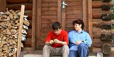 Con el amigo del sobrino