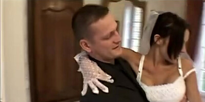 Wedding dress with crotchless panties