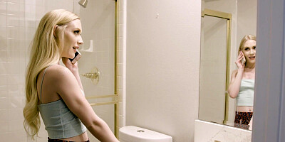 Babe fulfills her BF's fantasy about 3some with bestie