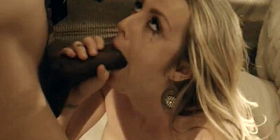 MILF Karla Kush sucks a humongous black cock and rides it