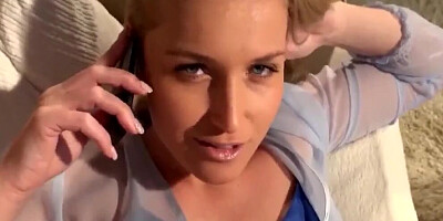 Cheating Wife Gets Fucked by Neighbor while Phone Talking