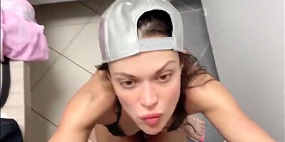 Alyssa Reece & Cherry Kiss are having lesbian sex in the bathroom