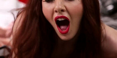 Redhead MILF Dominates Brunette Girl in This Nice Lesbian Video