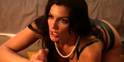 Superb MILF Becky Bandini is having passionate sex under the shower