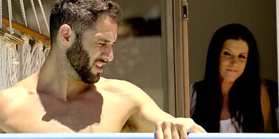 MomsTeachSex - Hot Mom and Teen Fight over Pool Boys Cock