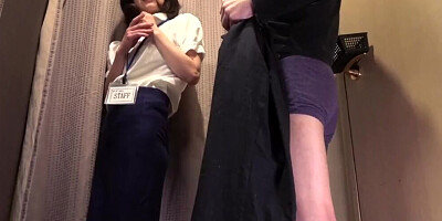 Asian secretary blows co-worker and gets fucked from behind