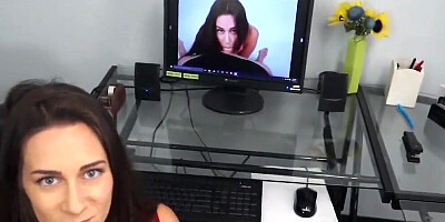 Young babe caught watching hardcore porn by her stepdad