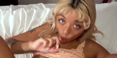 Cock-teaser Gia Dibella is being fucked in a POV-style video