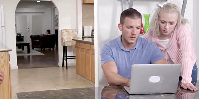 Hot MILF Enjoy Her Daughters IT Boyfriend Under The Table