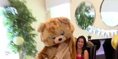 Slutty MILFs are having wild sex orgy with hung strippers