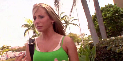 Ashley Jensen Lets A Random Shoot His Load In Her Mouth