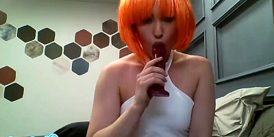 Casey Calvert Cosplay Leeloo Masturbation Dildo