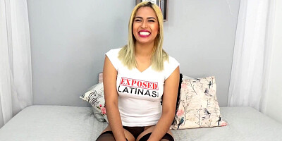 Beautiful Venezuelan slut webcam model presents casting for adult industry