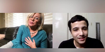 Payton Hall teases her stepson with hot masturbation show via webcam