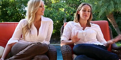 Julia Ann and Ryan Keely are licking each other's wet pussy