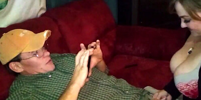 Step dad does 2nd practice interview with step daughter for blow job queen!