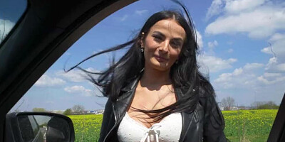 Public Agent Shes a sexy hitchhiker with great tits and ass with appitite for cock