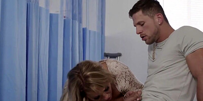 Hot Mature Step Mother Fucks Another Patient While Her Step Son Is In Treatment