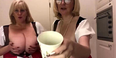 Oktoberfest - 2 Busty Topless Blondes